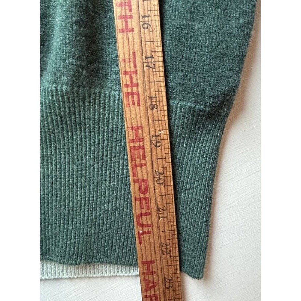 Rolex 100% Cashmere Green Cardigan Sweater Long Sleeve Button Front Wimbledon XS - Picture 9 of 11